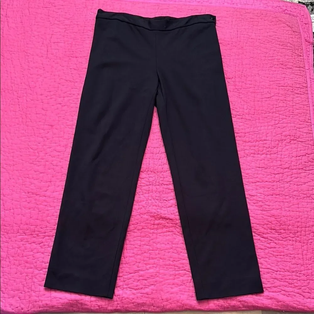 Chanel uniform Black Straight-Leg Pants, L